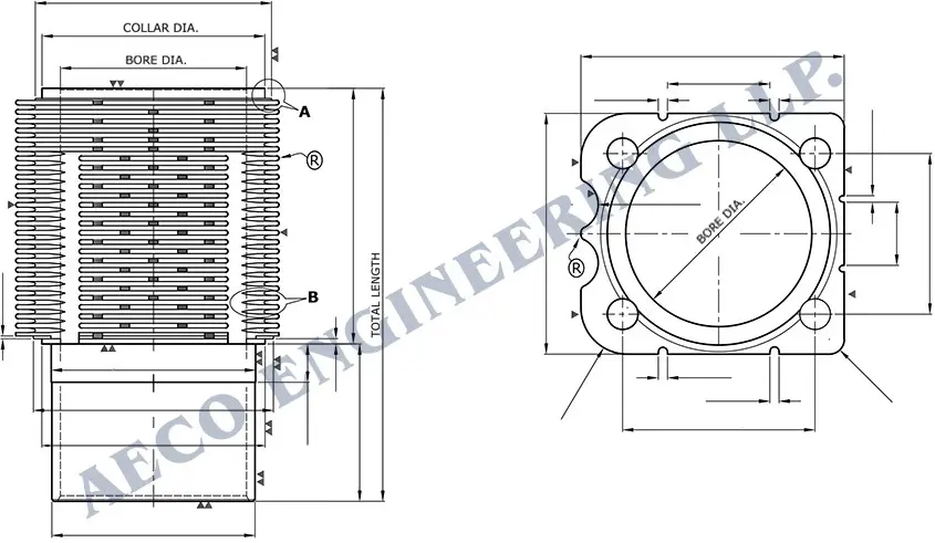 Cylinder Block Technical Drawing