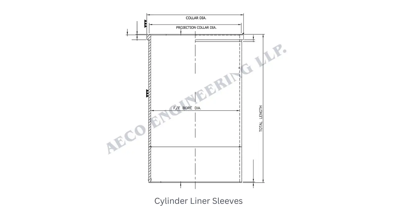 Technical Diagram for Cylinder Sleeves