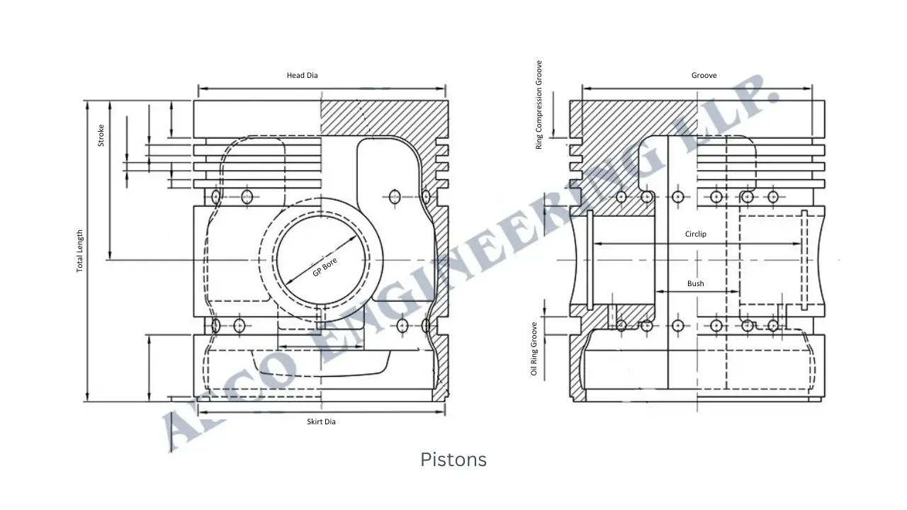 Piston Technical Diagram